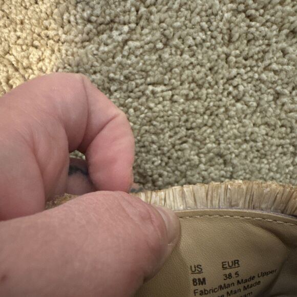 Sam Edelman Women's Georgia Slide Sandals Size 8 Raffia Fringe & Woven - Picture 5 of 5